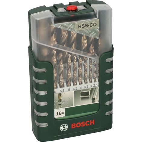 Set mit 19 HSS-Co Bohrern: Gripbox  BOSCH 2609255133