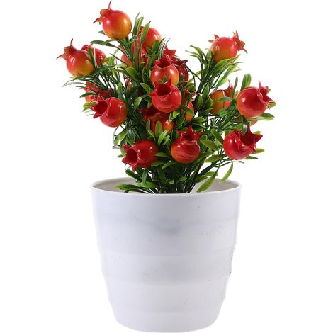 Plantes Artificielles Décoratives de Bureau en Plastique Pot, Mini Plantes en Pot Design Réaliste et Forme Vivante pour Décoration D'intérieur et Chambre (1/5)