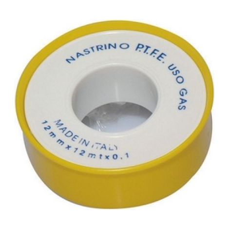 NASTRO PTFE PROFESSIONALE MT. 12 GAS mm. 12 (Pz.10)