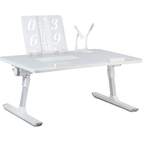 Haloyo® Table de Lit pour Ordinateur Portable Pliable,  Réglable en Hauteur et Angle, our le canapé, l'étude, la lecture et l'écriture, 60x40x26-39cm, Gris (1/5)