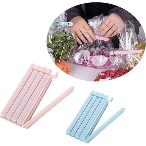 Clips de fraîcheur lot de 10 15,5 et 12 cm pour fermeture de sacs alimentaires snacks et conservation des aliments (1/5)