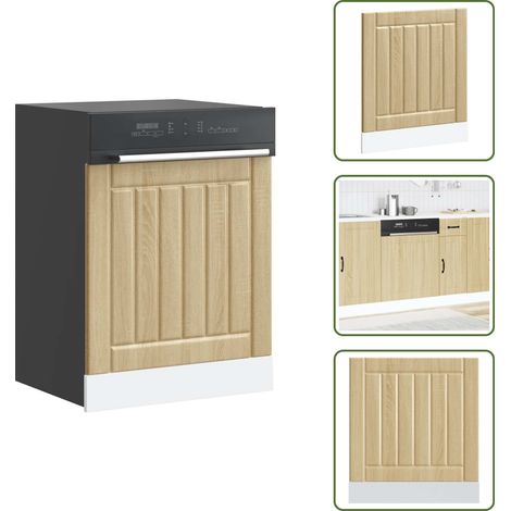 Pannello da cucina - vidaXL Pannello Lavastoviglie Lucca Rovere Sonoma in Legno Multistrato - Design senza tempo