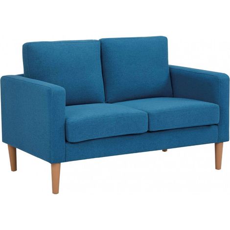 Divano 2 Posti Ramsey 137x73x82 h cm in Tessuto Blu (1/5)