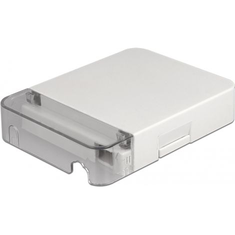 Delock Caja de conexiÃ³n de fibra Ã³ptica para montaje en pared para 1 x SC Simplex o LC Duplex blanco