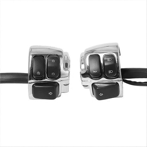 Interruptor de manillar de motocicleta de 25 mm, interruptor de control de crucero y faros para Softail Dyna XL 883 B (1/5)
