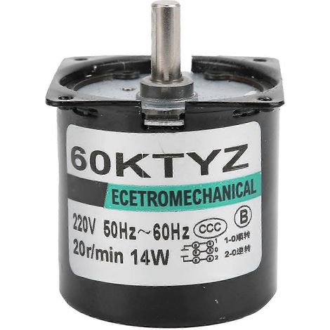 Permanentmagnet-Mikrogetriebemotor, 14W 20rpm AC220V Drehzahlminderer, DIY-Generator, Elektromotor-Ersatzteil. (1/5)