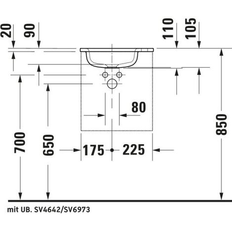 Duravit Sivida bâti-support pour lavabo, charnières à gauche, (1/3)