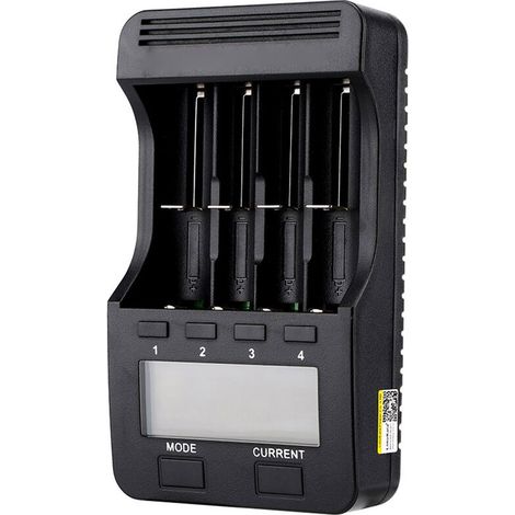 Liitokala Lii-500 Akkuladegerät, Smart-Ladegerät mit 4 Akkufächern, LCD-Display für Ni-Mh, Ni-Cd, Li-Ion, Akkuhalter, 1 (Ladegerät) (1/5)