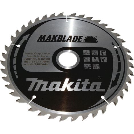 Makita - Sägeblatt Holz 216x30 mm, 40 Zähne B-32683 (1/2)