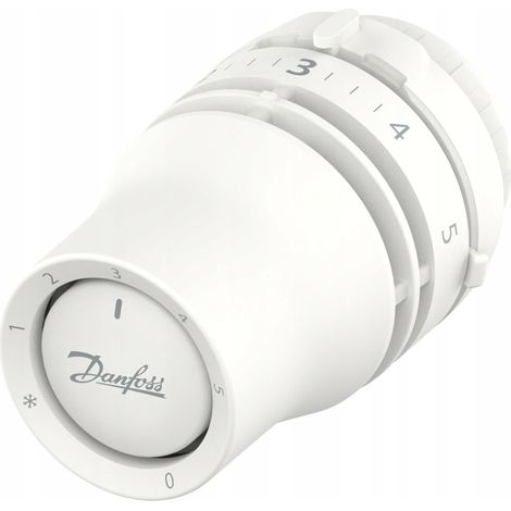Tête thermostatique Danfoss Redia RA 015G3398 – Blanc RAL 9016 – Capteur liquide pour régulation précise – Protection contre le gel (1/5)