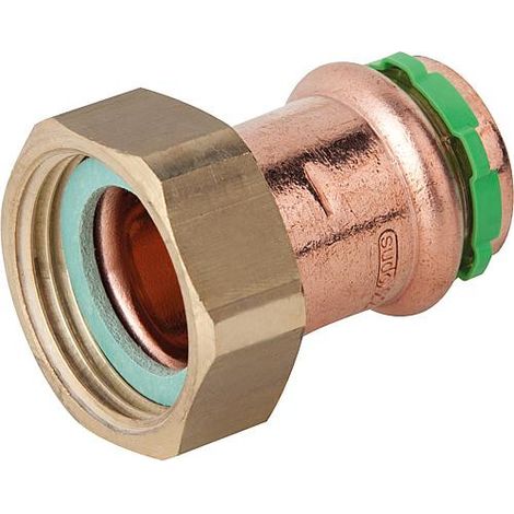 Rac. a sertir cuivre contour V demi raccord avec douille a sertir, 22mmx1", VC5359 BG