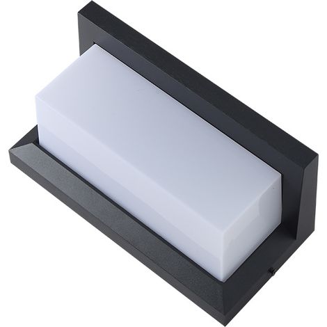 Lampe murale extérieure double tête ronde noire 12W IP65 étanche design arrondi élégant