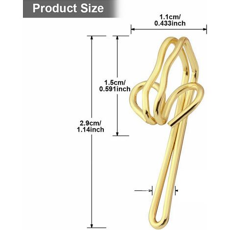 Ruban de rideau étroit, crochets papillon, accessoires, petit cordon de serrage, crochet simple, crochet en S, ruban pour tissu, cantonnière, crochets pour tissu occultant (36 pièces) (1/5)
