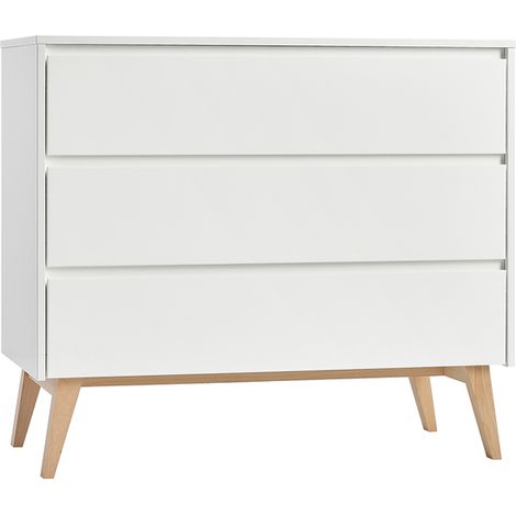 Cassettiera a 3 cassetti Pinio Swing Bianco e legno