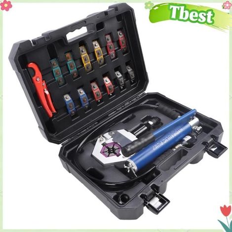Tbest pince à sertir pour tuyau AC Pince à Sertir Hydraulique Pour Tuyaux de Climatisation avec 7 Moules De outillage outils (1/5)
