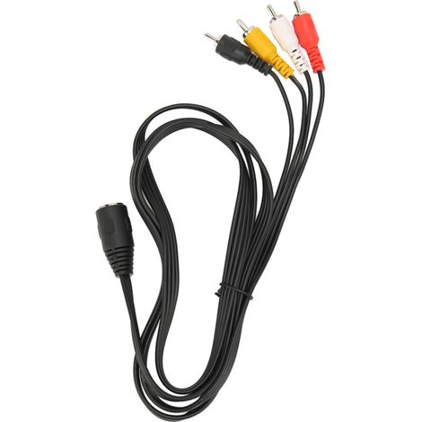 Câble DIN 5 broches vers 4 RCA femelle mâle Plug and Play, cordon adaptateur sonore pour amplificateur CD haut-parleur 4,9 pieds (1/5)