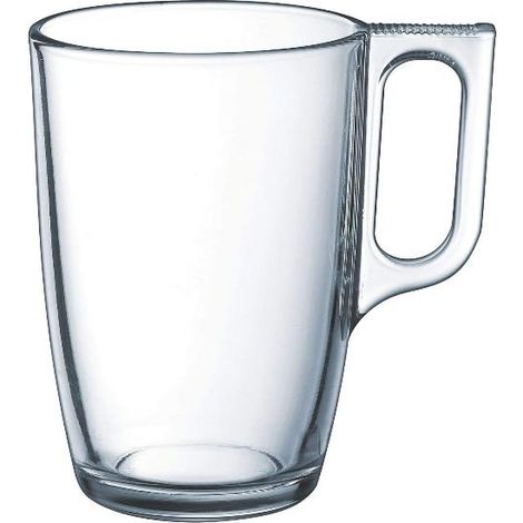 Set 6 Tazze Tazzone Latte Mug in Vetro Trasparente 32 cl Luminarc (1/2)