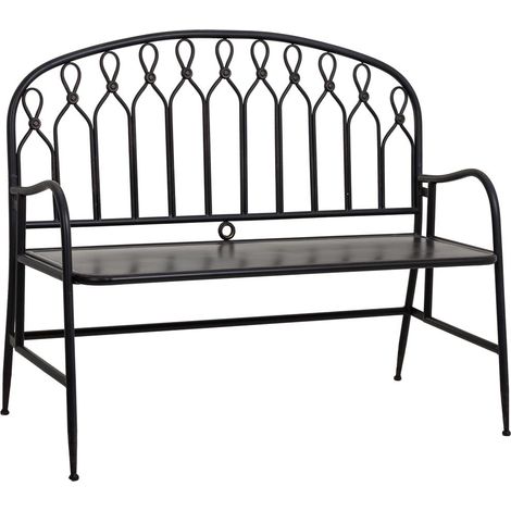 Banco de metal negro 118x56x98 (1/5)