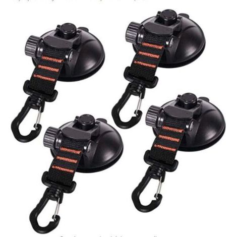 Paquet de 4 ventouses d'ancrage avec fixation à ventouse pour voiture, camping, bâche, tente Fixation à ventouse multifonctionnelle pour utilisation comme auvent latéral de voiture
