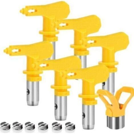 6 pièces Buse Airless,Buse Pistolet Airless pour Pistolet à Peinture Haute Pression (Tapez 515,517,519,521,523,525)