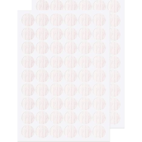 Couvercle Pour Trou De Vis - 21 mm - Pvc Auto-Adhésif - Pour Meubles En Bois - 2 Feuilles (1/5)