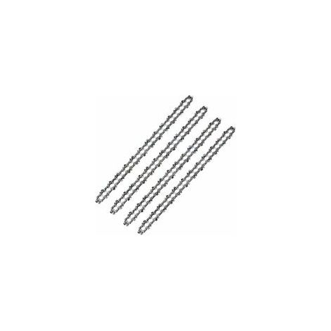 Chane de trononneuse 52 Maillons, Pas de 3/8" LP, Jauge 050" (1,3mm) Faible Rebond (Low-Kickback), Lot de 4 Chanes de Trononneuse 52 Entraineurs pour Guide-Chane de 14" (35 cm) (1/4)