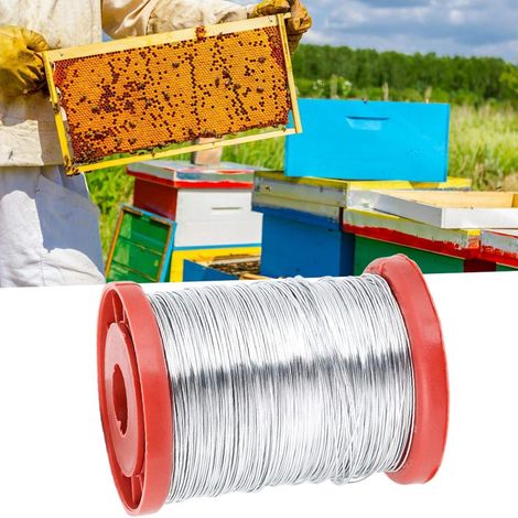Fil d'acier Inoxydable de 0.5mm, 200 mètre Fil de Fer pour l'outil d'apiculture de Cadres de Ruche (Fil d'acier Inoxydable)