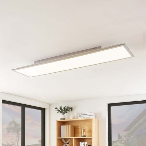 [NEUWERTIG] B-Ware Lindby LED-Panel Stenley dimmbar CCT 3000K-6500K Leuchte 120x30cm silber weiß (1/2)
