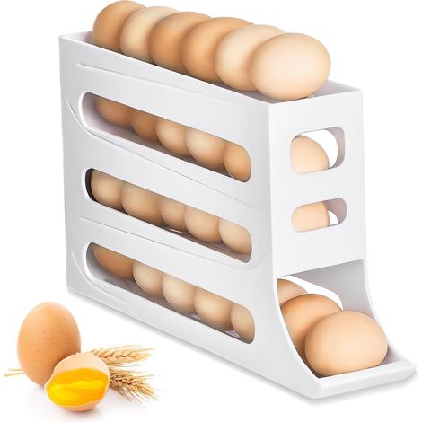 Contenedor de huevos para refrigerador, almacenamiento de huevos, soporte para huevos, refrigerador para refrigerador, soporte para huevos, soporte para huevos, soporte para huevos, almacenamiento de  (1/5)
