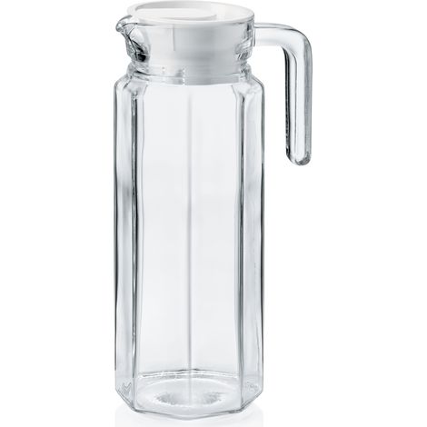 Pichet avec couvercle plastique 1 ltr Ø 8,5 cm verre - Was Germany