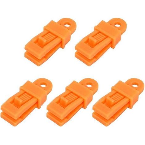 5x Pinces pour auvent, clips de bâche, mousquetons à corde vent, serre-câble pratique, verrouillage de tente, grip de serrage. (1/4)