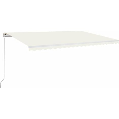 Maison Exclusive - Markise Manuell Einziehbar 500x300 cm Creme