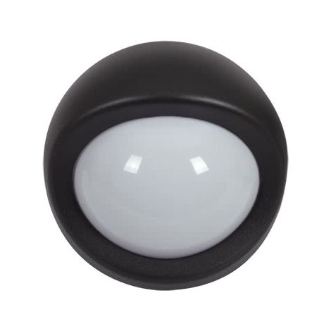 eufrates applique murale ip44 1xe27 l.12xp.19cm aluminium + polycarbonate (pc) noir
