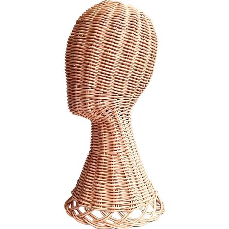 chapeaux support mannequin en rotin organisateur avec base (1/5)