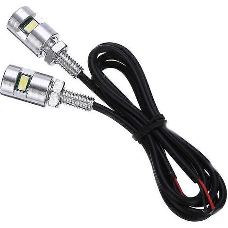 lampes chromées 5630 pour moto, boulon à vis, éclairage universel de plaque d'immatriculation de voiture 12V ()