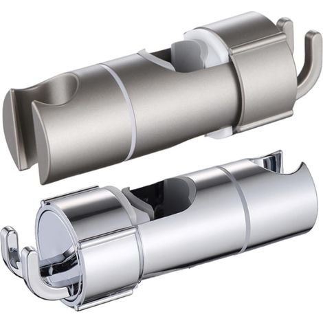 Lot de 2 supports de pommeau de douche, espacement des trous de 18 à 25 mm, support de pommeau de douche réglable, accessoires de pommeau de douche (SL+GY) (1/5)