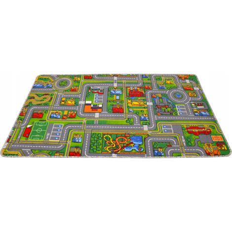 [10] Kinderteppich Straßendorf Gebäude 100x150cm D6901 (1/5)