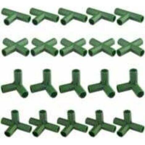 Pair Lot de 20 connecteurs de cadre de jardinage résistants pour serre et plantes 11 mm,TRIMEC