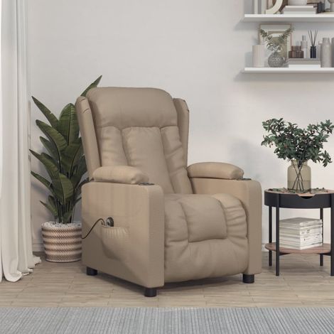 Relaxsessel Elektrisch Cappuccino-Braun Kunstleder vidaXL (1/5)