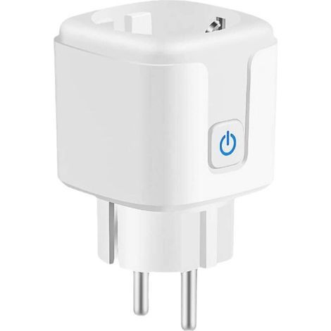 Prise WiFi intelligente : prise intelligente WiFi 16 A avec minuterie et fonction compte à rebours, moniteur d'énergie Smart Socket Switch Fonctionne avec Alexa