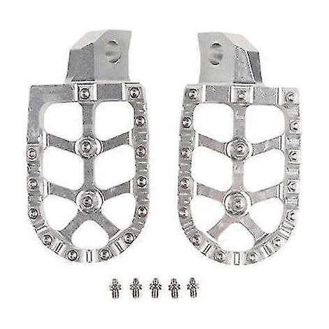 Motocross-Fußrasten für Kawasaki KX125, KX250 (1988–1996), KX 125, 250, 500 und KX500 (1988–2004) – Silber (1/5)