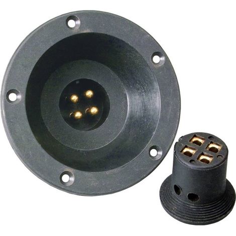 Kit spine per altoparlanti HiFi per auto 4 x 4 mm² Sinuslive incl. presa da incasso, placcato oro