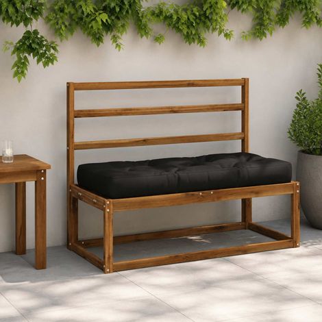 vidaXL Cojín para Pallet VIANEN 100% Poliéster Negro 120 x 50 x 12 cm (1/5)