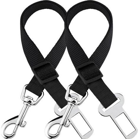 Ceinture de sécurité pour chien, réglable en nylon, compatible avec toutes les voitures, laisse de voiture pour chien, harnais de voyage pour chiens, chats et furets (1/4)