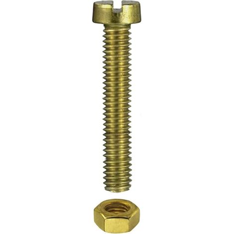 Viti per metallo testa cilindrica ottone M2 x 16 - 10 pz.