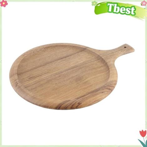 Tbest Plateau à pizza PEEL PIZZA Bois DE 11,8 Pouces, Plateau à Découper Rond pour la Cuisine DE Cuisson à la Maison art planche (1/5)
