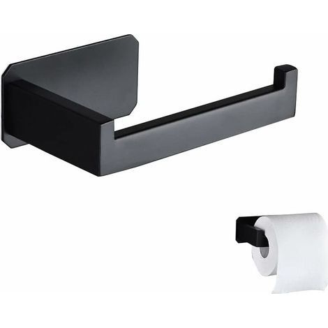 Devidoir Papier Toilette Acier Inoxydable Derouleur Papier Toilette Mural Original Sans Percage Noir Porte Papier Toilette Adhesif 3M Pour Decoration Salle de Bain WC Accessoire Cuisine (1/5)