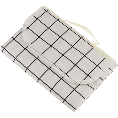 TG64613 Picknickdecke, Picknickmatte, wasserfest, 150x150 cm, weiß