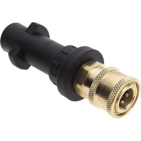 1 pièce Adaptateur nettoyeur haute pression, raccord femelle 1/4 pouce, déconnexion rapide, compatible Kärcher K3-K7 et Stanley (1/4)