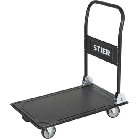 Chariot à plate-forme rabattable STIER, 300 kg, 910x610 mm (1/4)